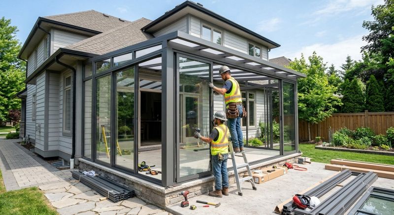 Enclosed Patio Installation project example